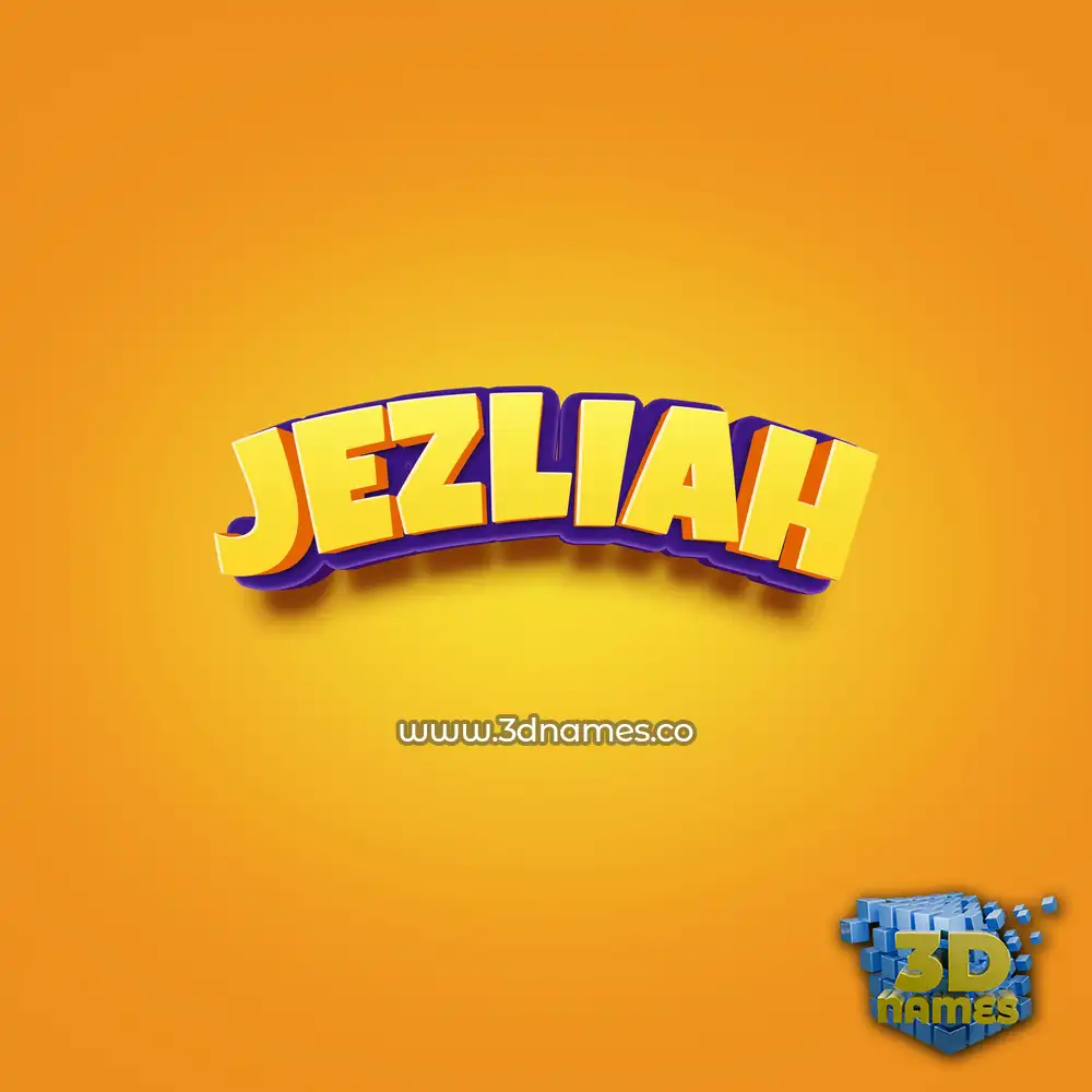jezliah in Orange Toon style - 3D name wallpaper