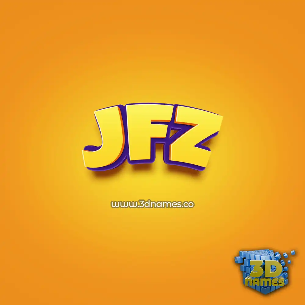 jfz in Orange Toon style - 3D name wallpaper