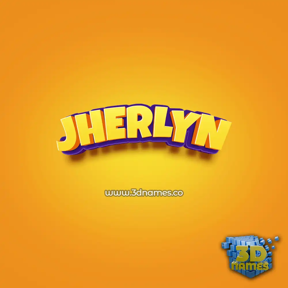 jherlyn in Orange Toon style - 3D name wallpaper