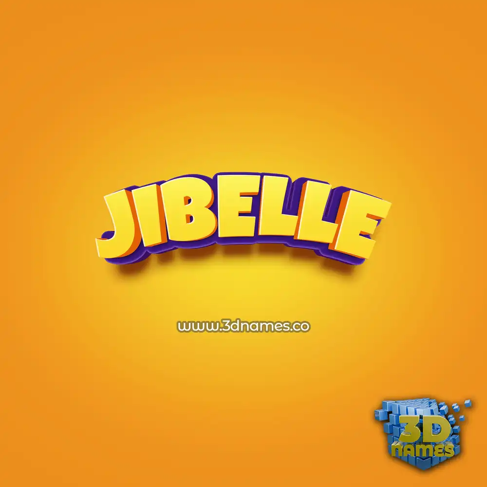jibelle in Orange Toon style - 3D name wallpaper