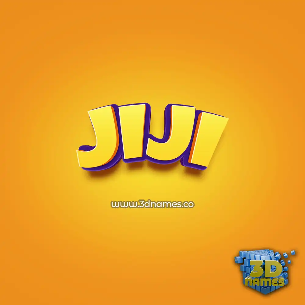 jiji in Orange Toon style - 3D name wallpaper