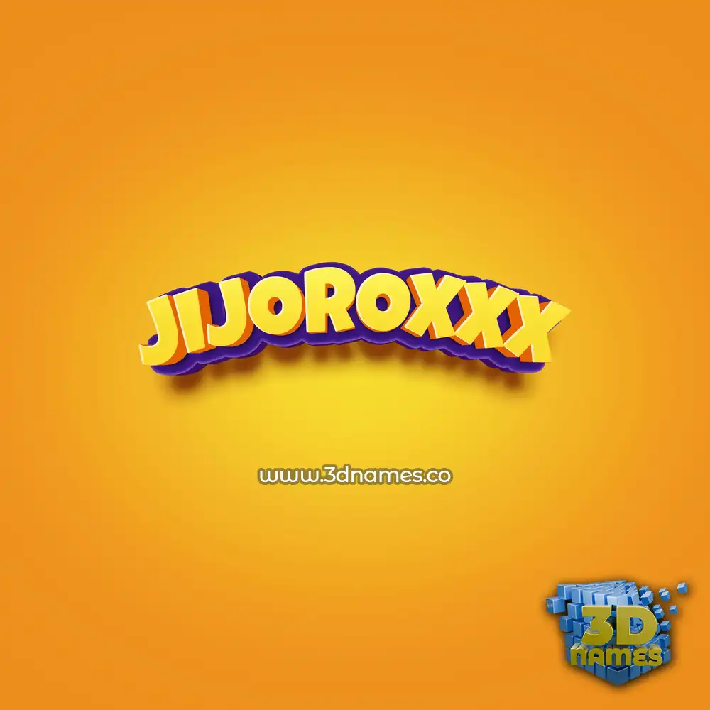 jijoroxxx in Orange Toon style - 3D name wallpaper