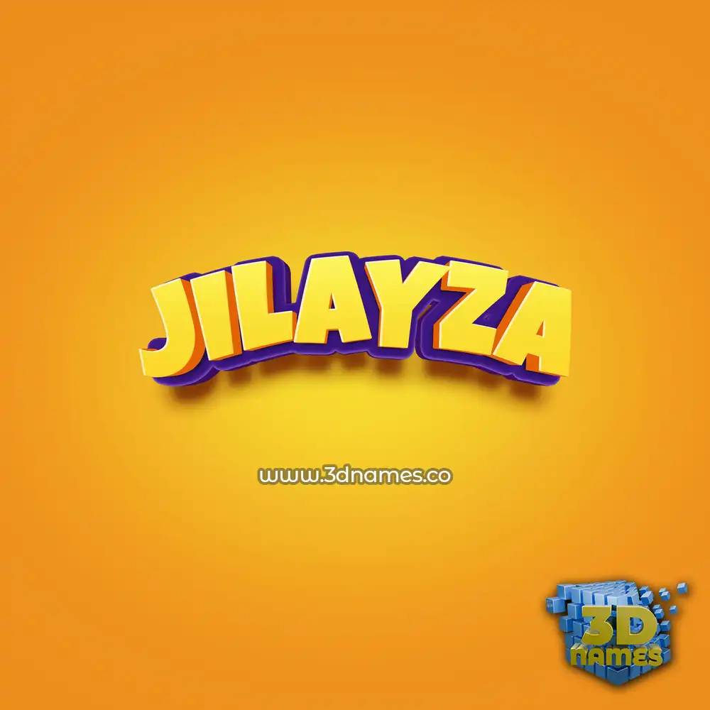 jilayza in Orange Toon style - 3D name wallpaper