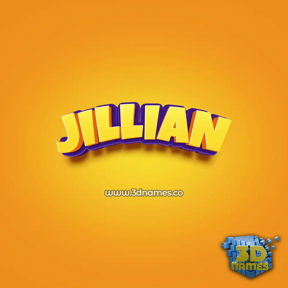 jillian in Orange Toon style - 3D name wallpaper