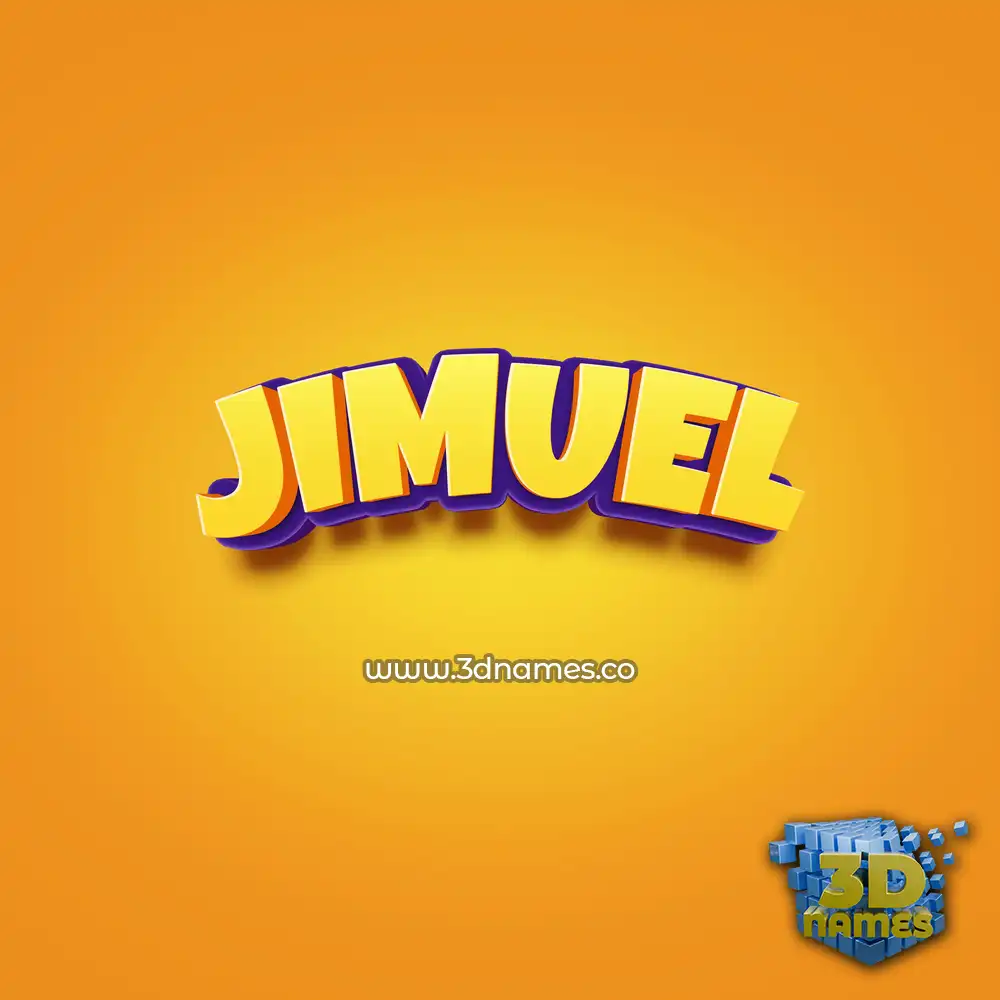 jimuel in Orange Toon style - 3D name wallpaper