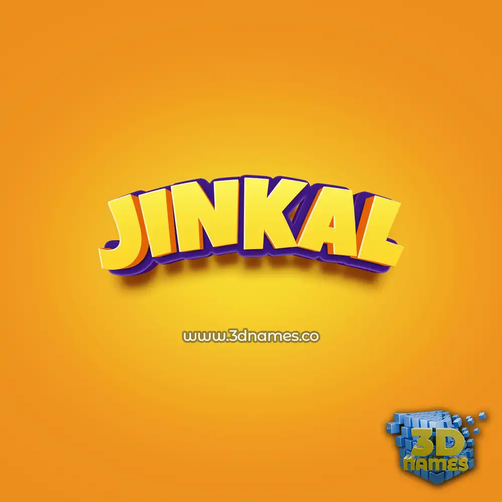 jinkal in Orange Toon style - 3D name wallpaper
