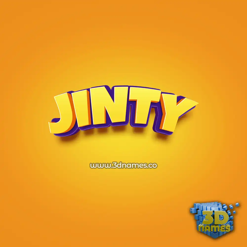 jinty in Orange Toon style - 3D name wallpaper