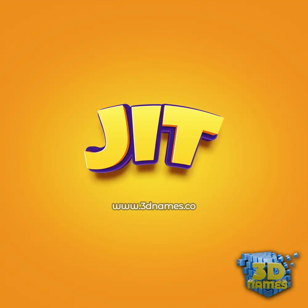 jit in Orange Toon style - 3D name wallpaper