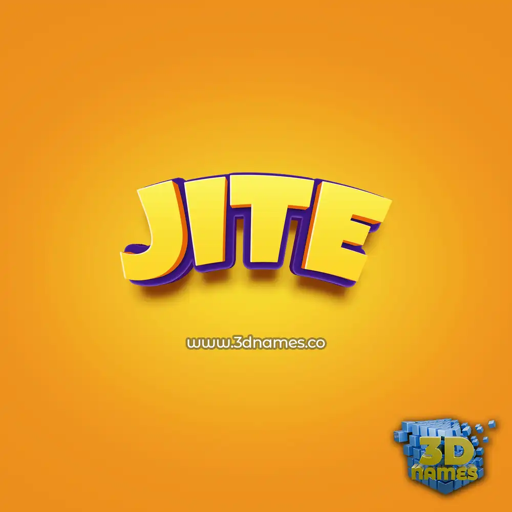 jite in Orange Toon style - 3D name wallpaper