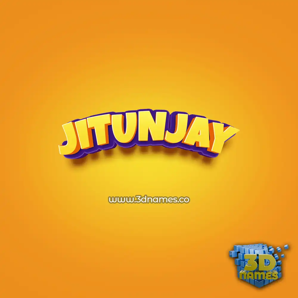 jitunjay in Orange Toon style - 3D name wallpaper