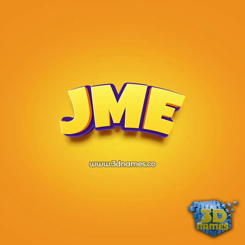 jme in Orange Toon style - 3D name wallpaper