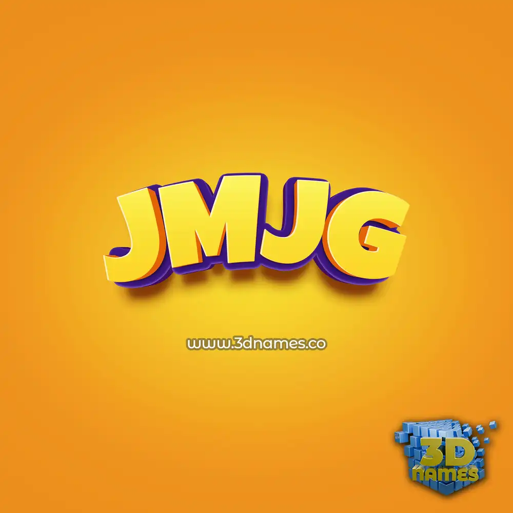jmjg in Orange Toon style - 3D name wallpaper
