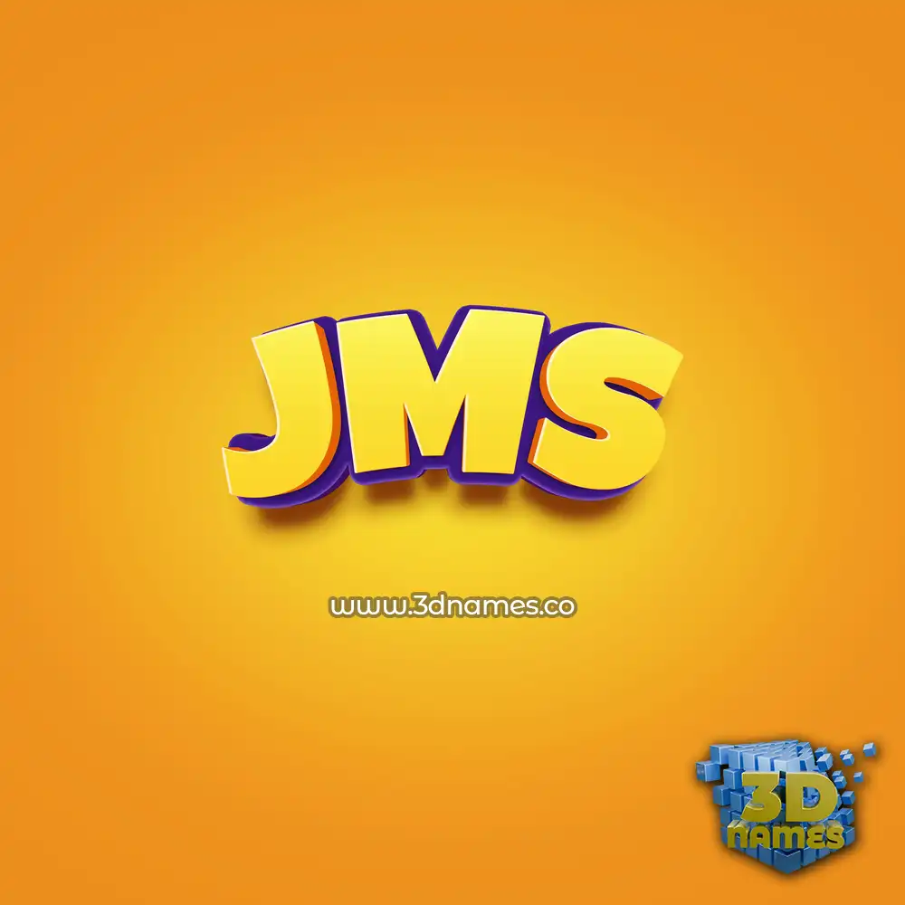 jms in Orange Toon style - 3D name wallpaper