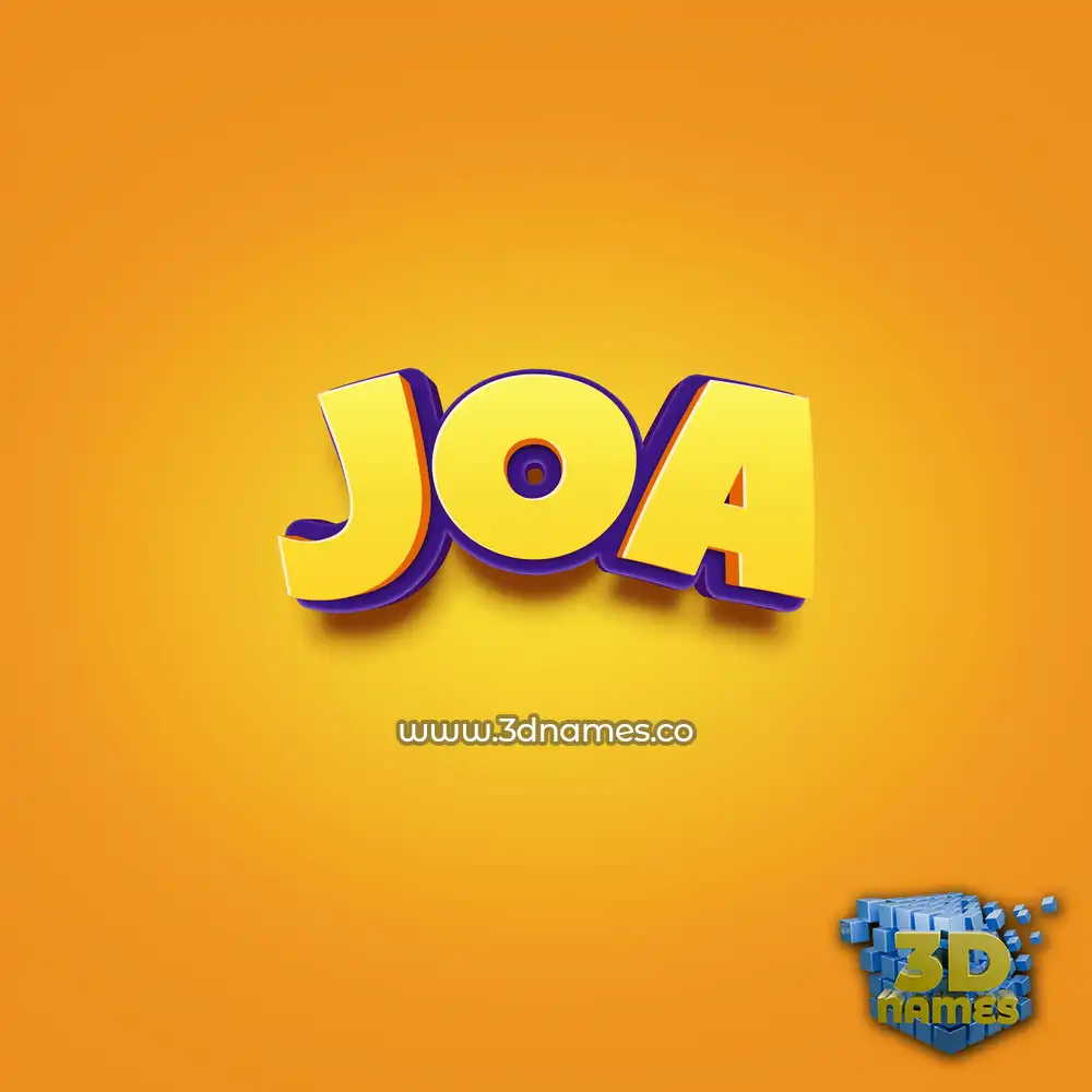 joa in Orange Toon style - 3D name wallpaper