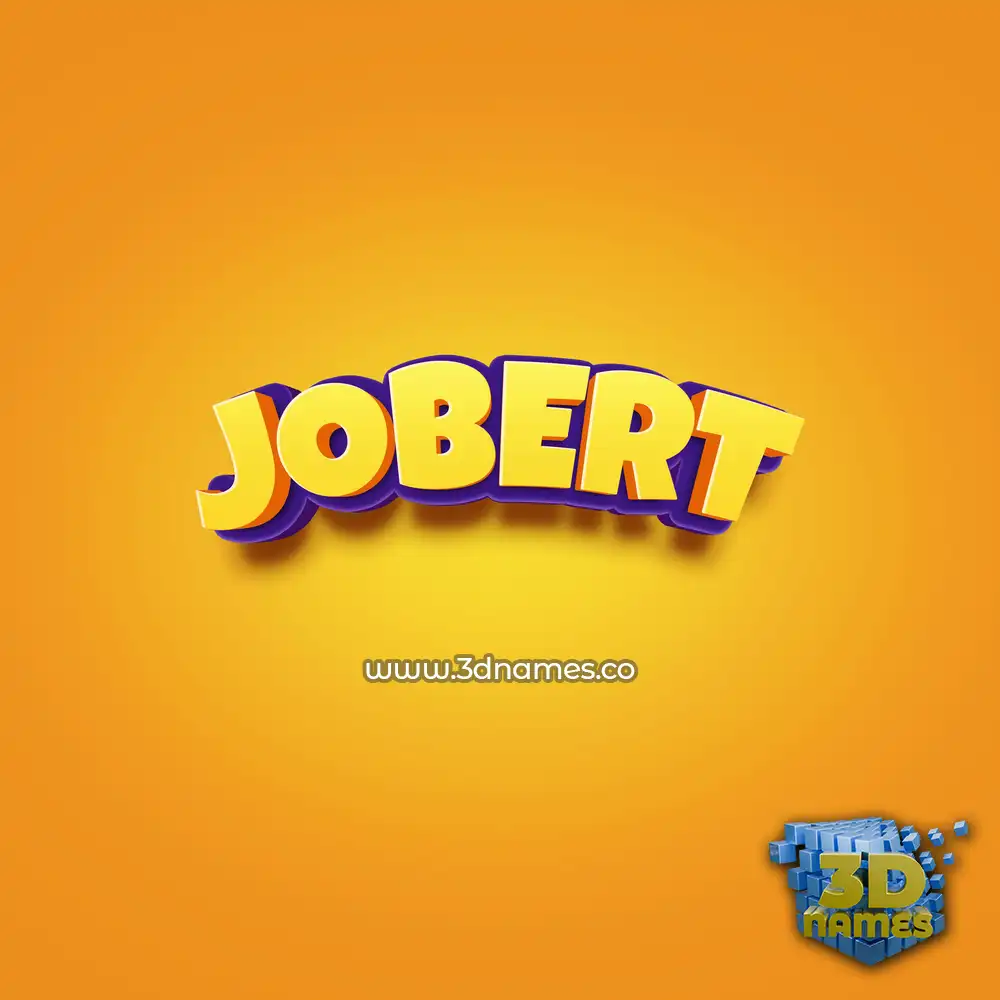 jobert in Orange Toon style - 3D name wallpaper