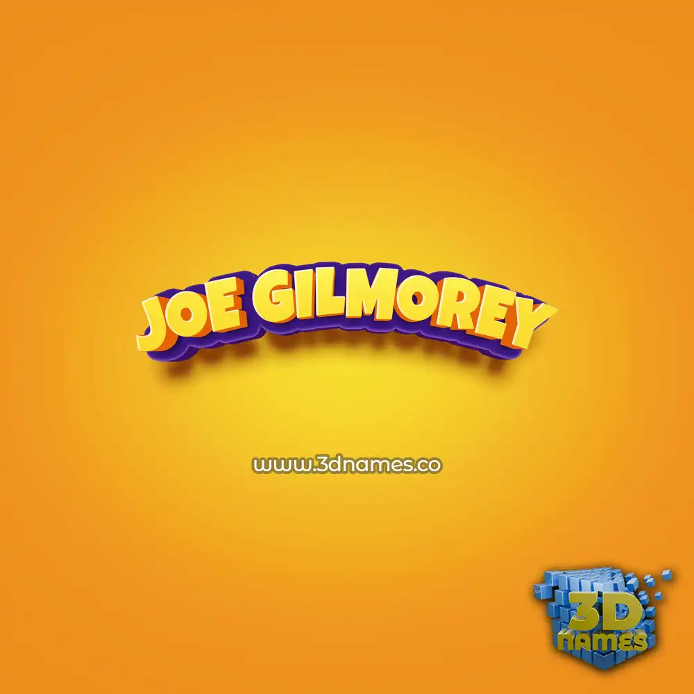 joe gilmorey in Orange Toon style - 3D name wallpaper