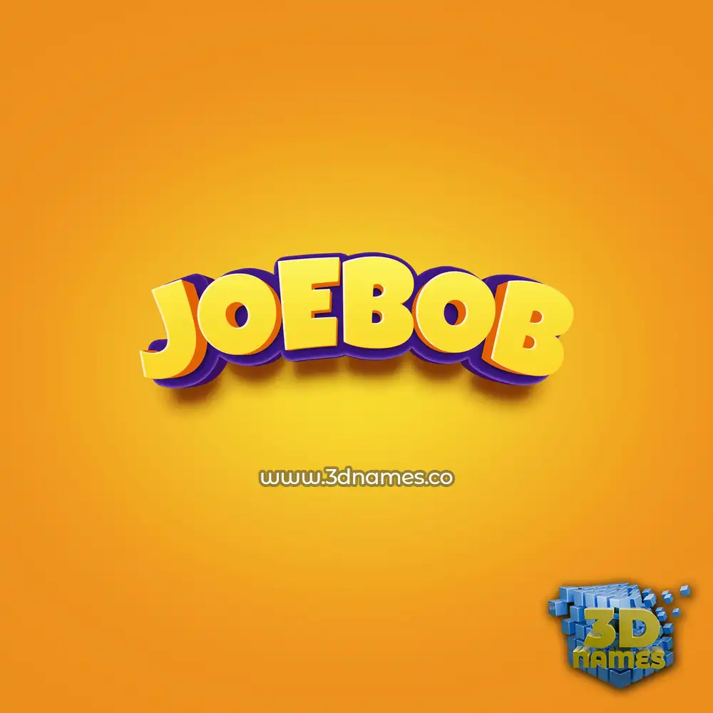 joebob in Orange Toon style - 3D name wallpaper