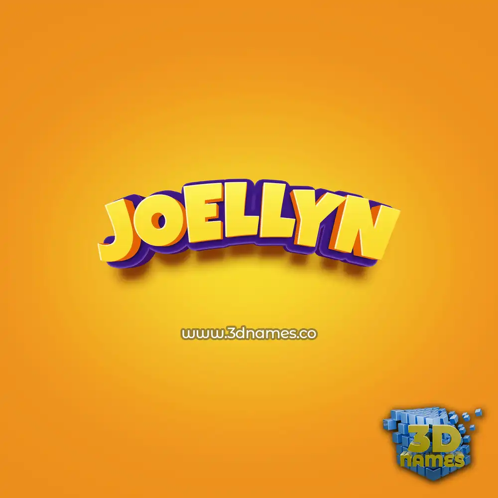joellyn in Orange Toon style - 3D name wallpaper