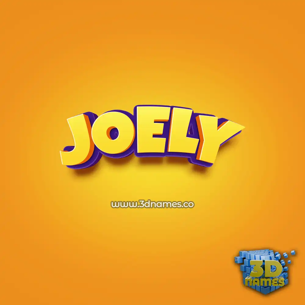 joely in Orange Toon style - 3D name wallpaper