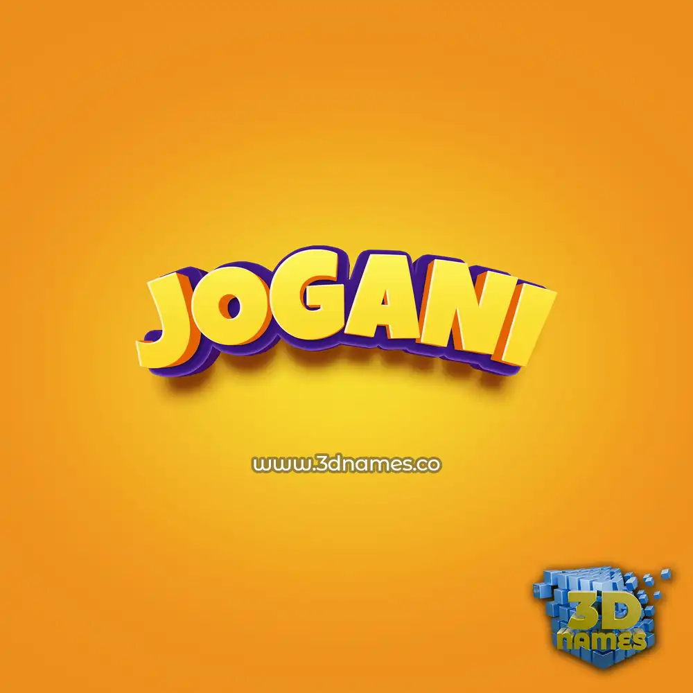 jogani in Orange Toon style - 3D name wallpaper