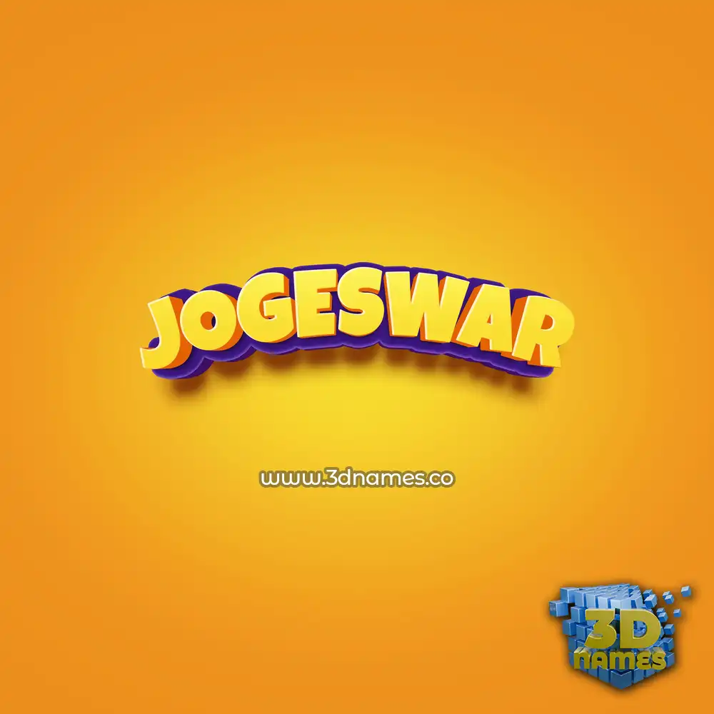 jogeswar in Orange Toon style - 3D name wallpaper