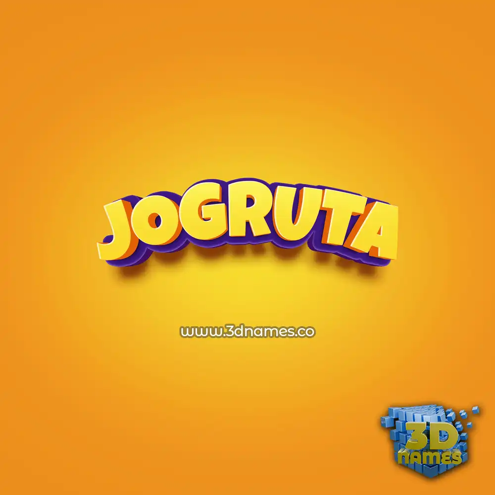 jogruta in Orange Toon style - 3D name wallpaper