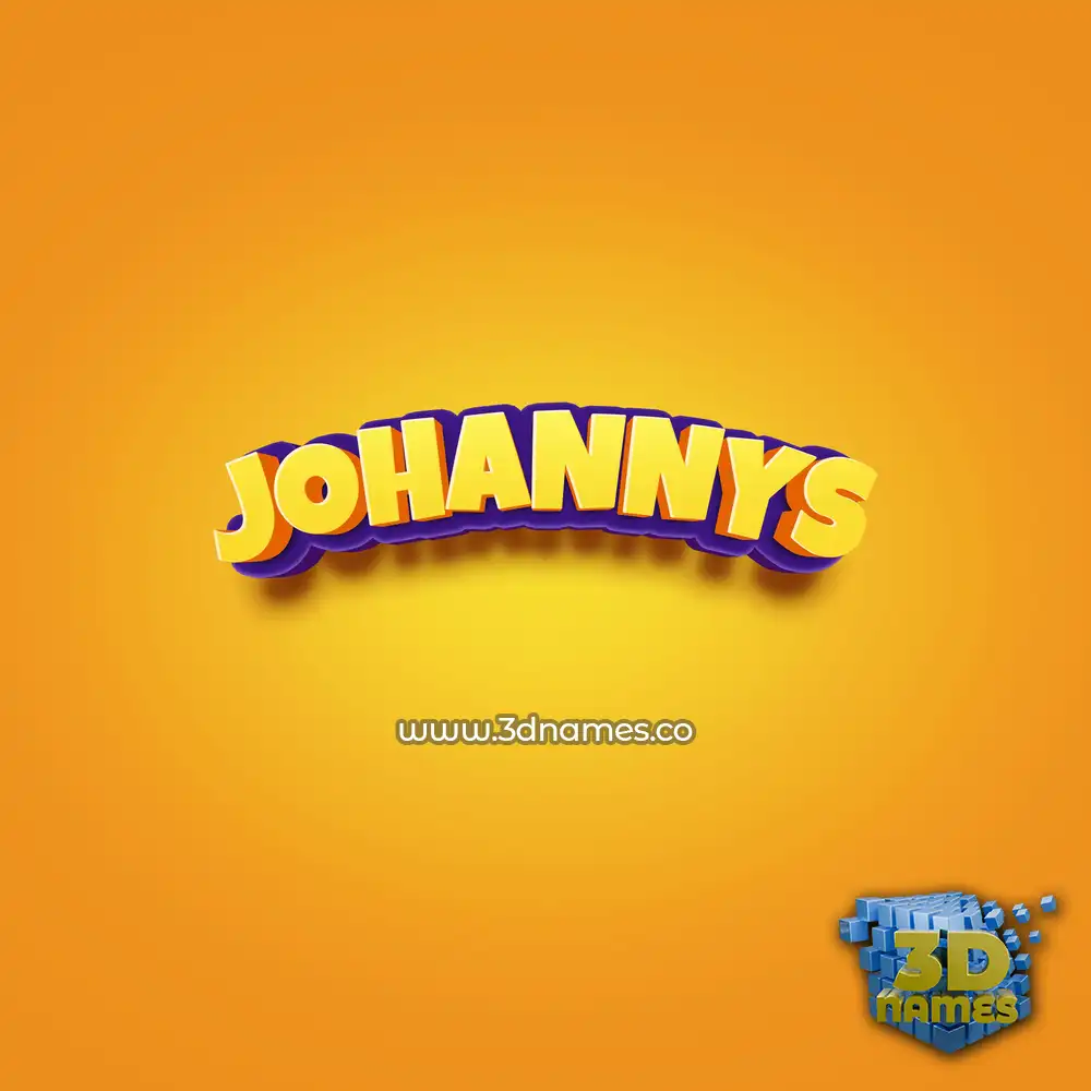 johannys in Orange Toon style - 3D name wallpaper