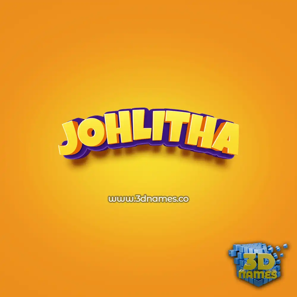 johlitha in Orange Toon style - 3D name wallpaper