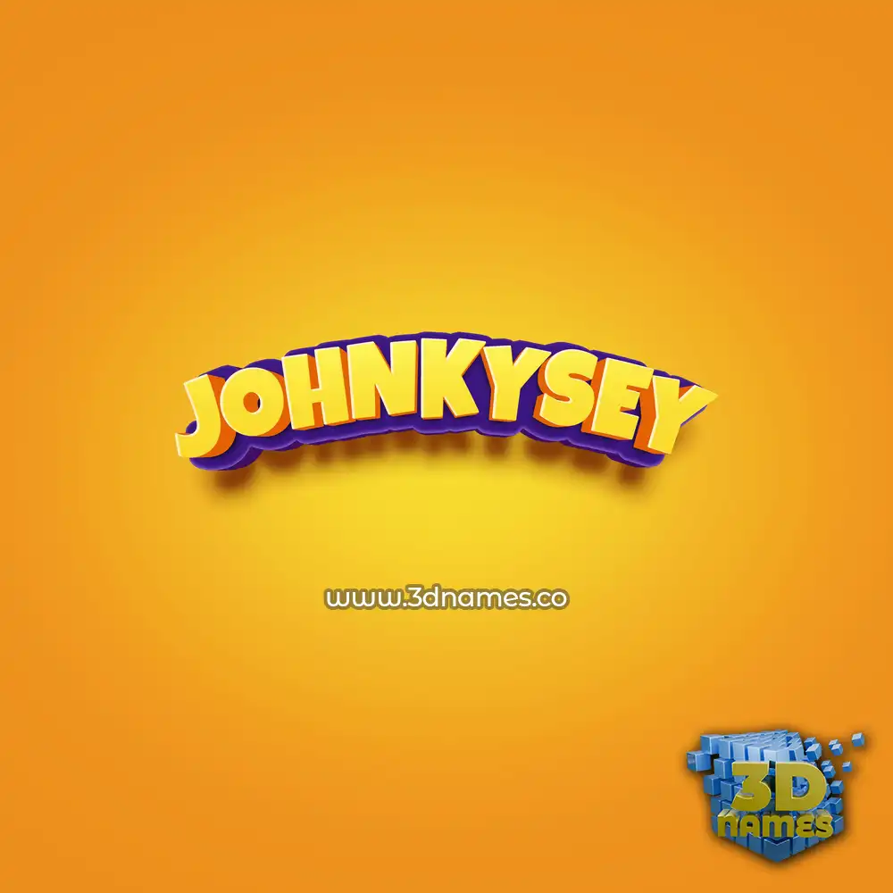 johnkysey in Orange Toon style - 3D name wallpaper