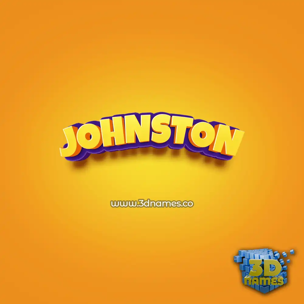 johnston in Orange Toon style - 3D name wallpaper