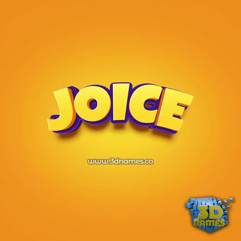 joice in Orange Toon style - 3D name wallpaper