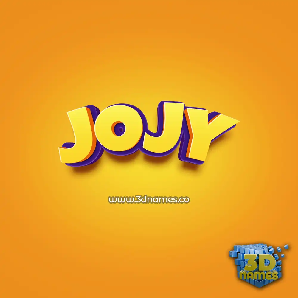 jojy in Orange Toon style - 3D name wallpaper