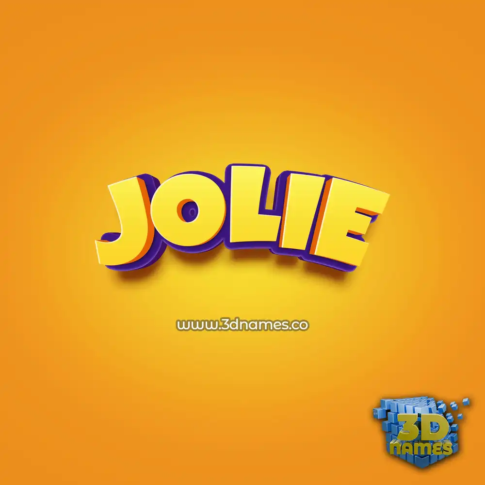 jolie in Orange Toon style - 3D name wallpaper