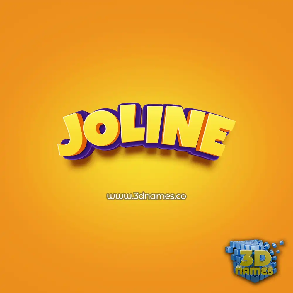joline in Orange Toon style - 3D name wallpaper