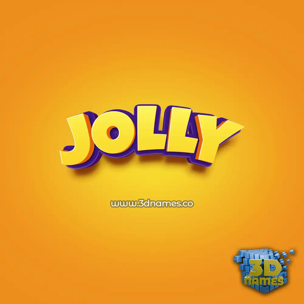 jolly in Orange Toon style - 3D name wallpaper