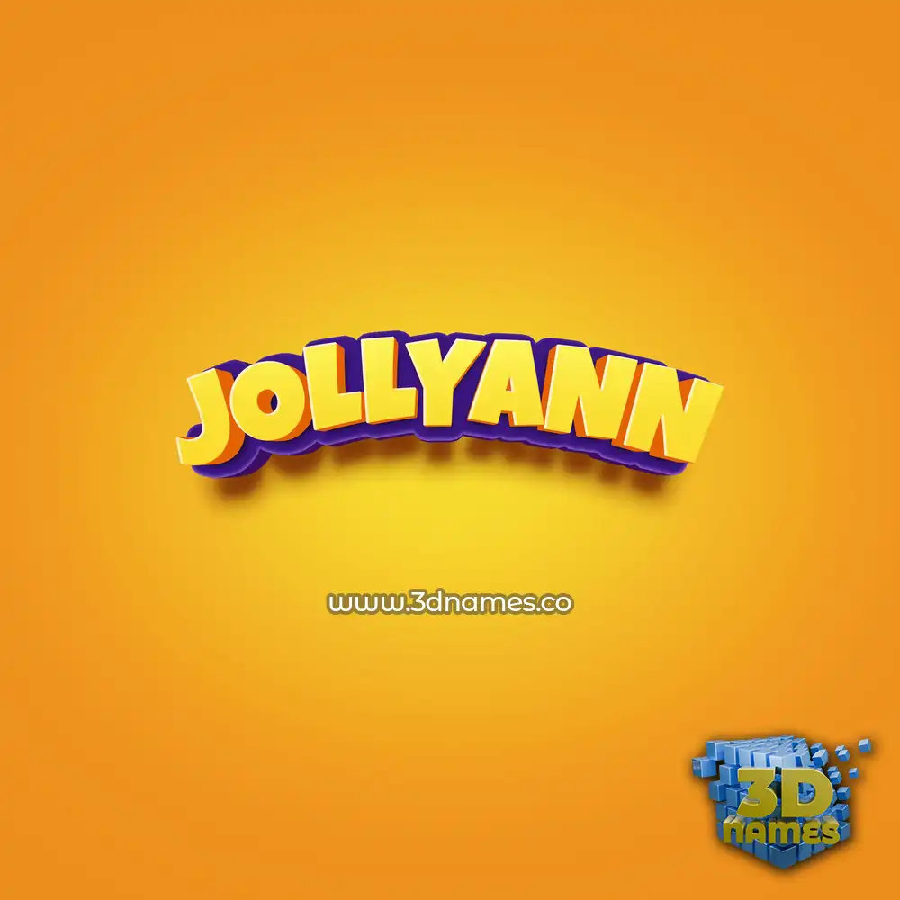 jollyann in Orange Toon style - 3D name wallpaper