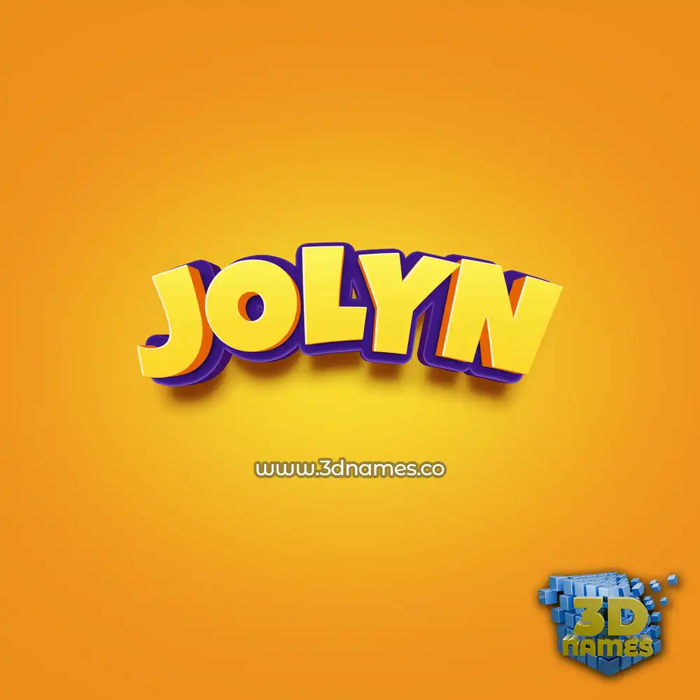 jolyn in Orange Toon style - 3D name wallpaper