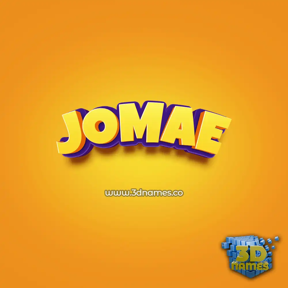 jomae in Orange Toon style - 3D name wallpaper