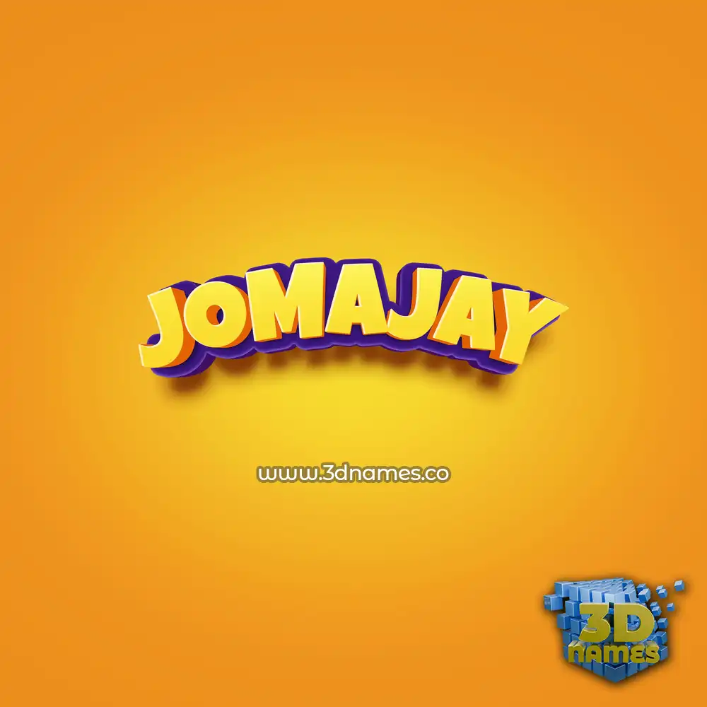 jomajay in Orange Toon style - 3D name wallpaper