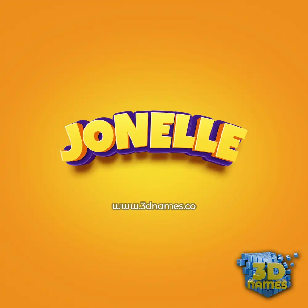jonelle in Orange Toon style - 3D name wallpaper