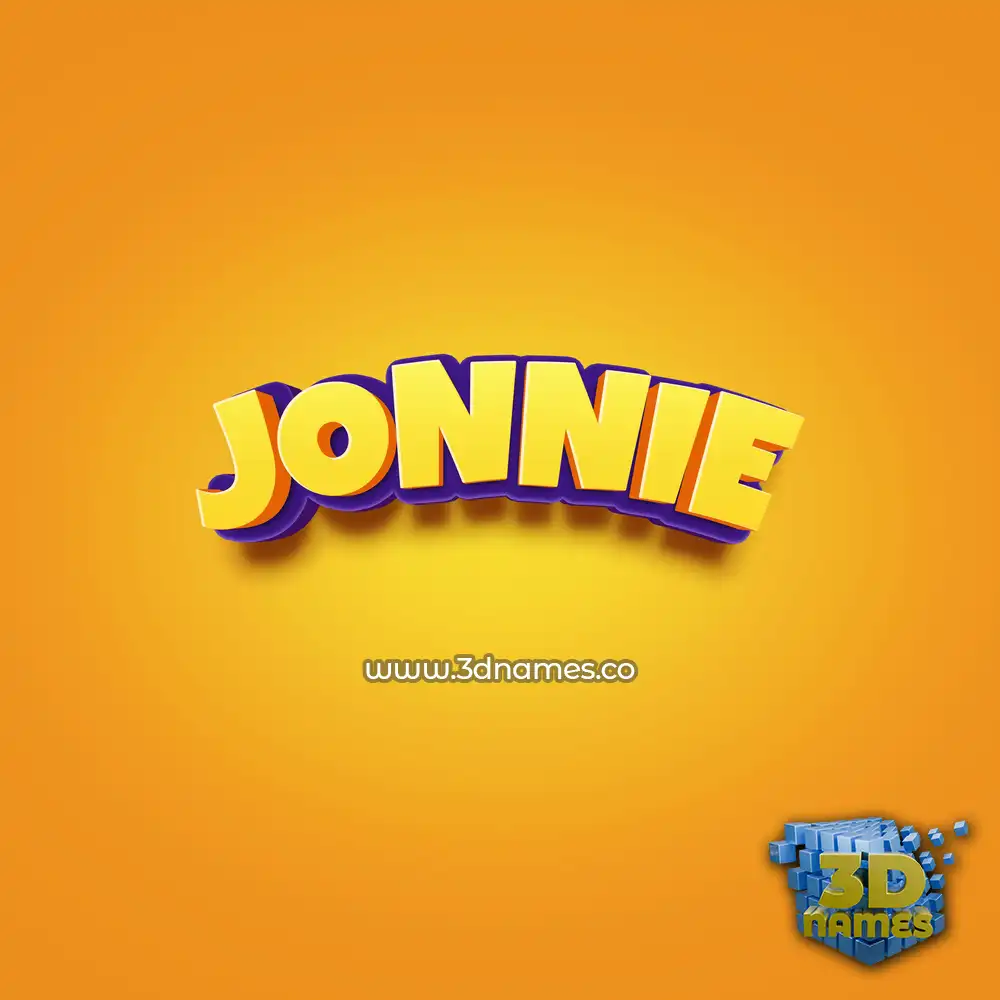 jonnie in Orange Toon style - 3D name wallpaper