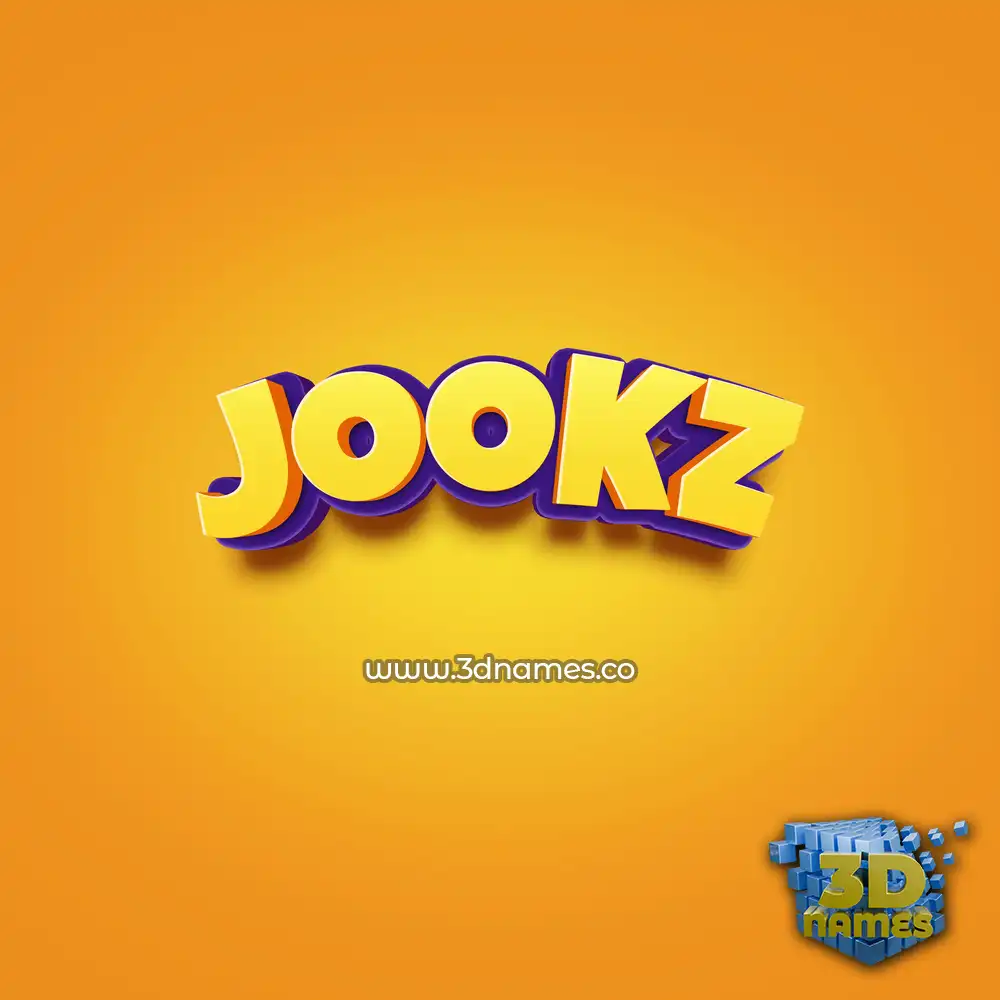 jookz in Orange Toon style - 3D name wallpaper