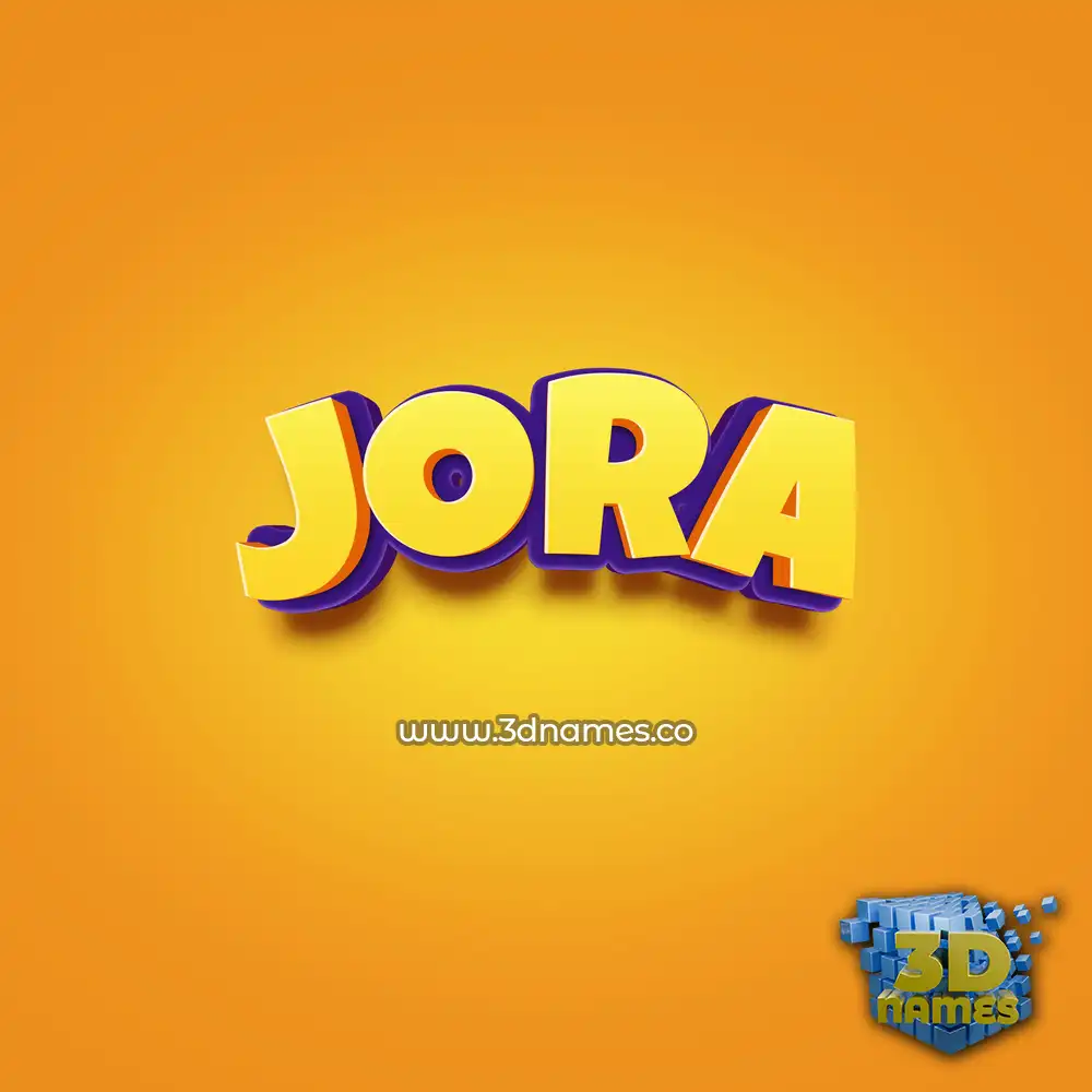 jora in Orange Toon style - 3D name wallpaper