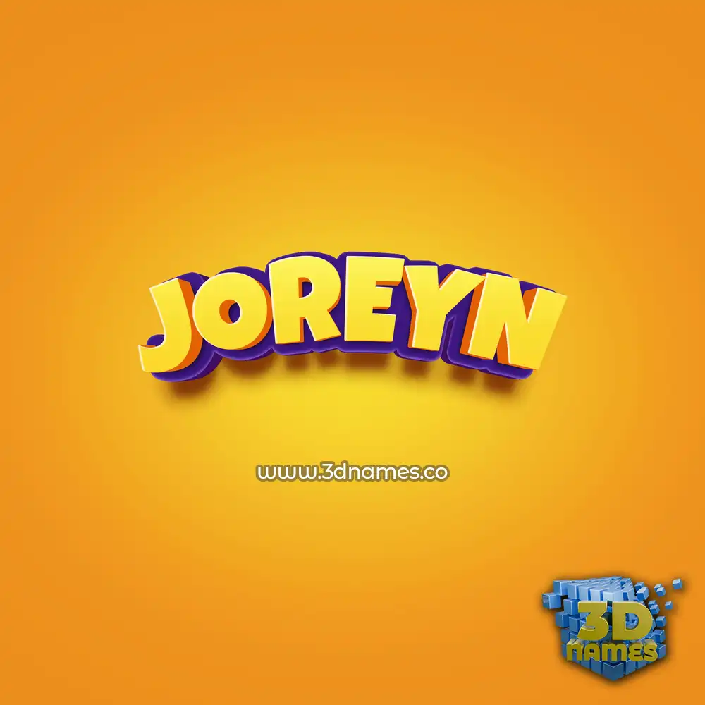 joreyn in Orange Toon style - 3D name wallpaper