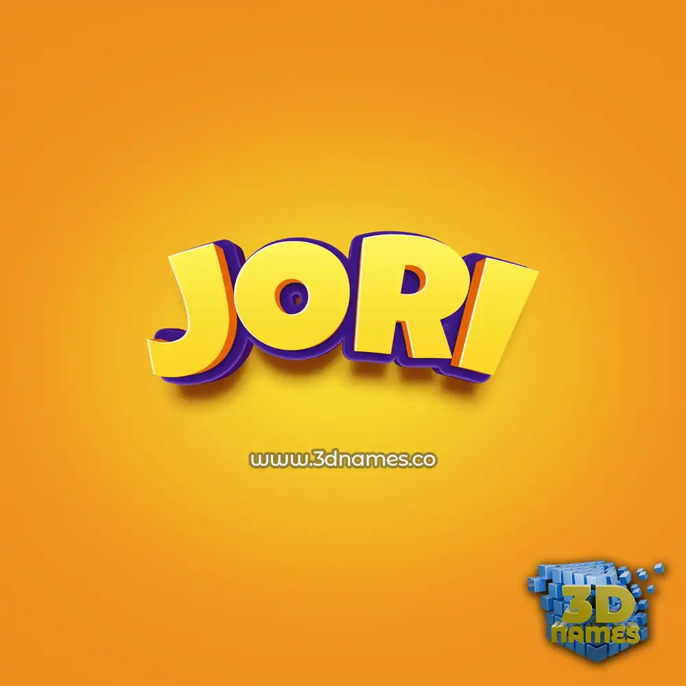 jori in Orange Toon style - 3D name wallpaper