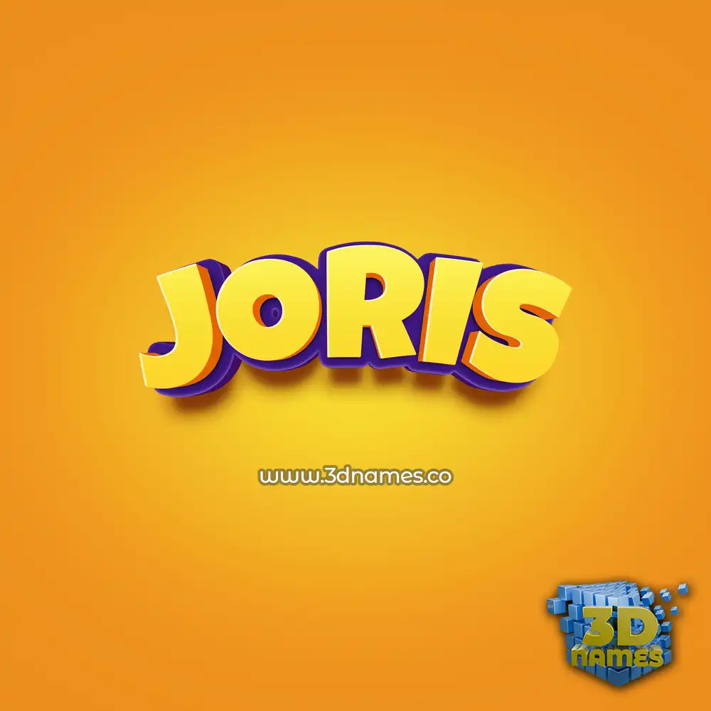 joris in Orange Toon style - 3D name wallpaper
