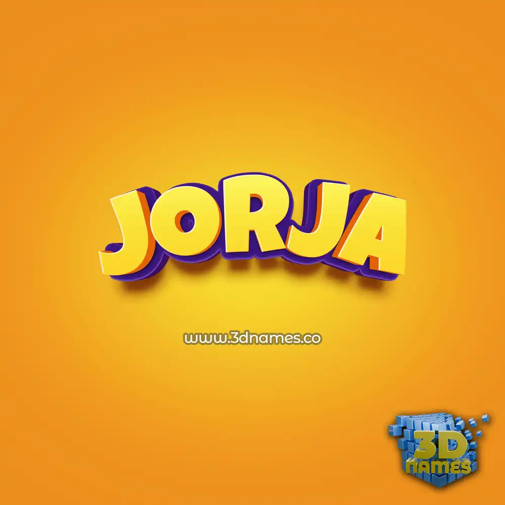 jorja in Orange Toon style - 3D name wallpaper