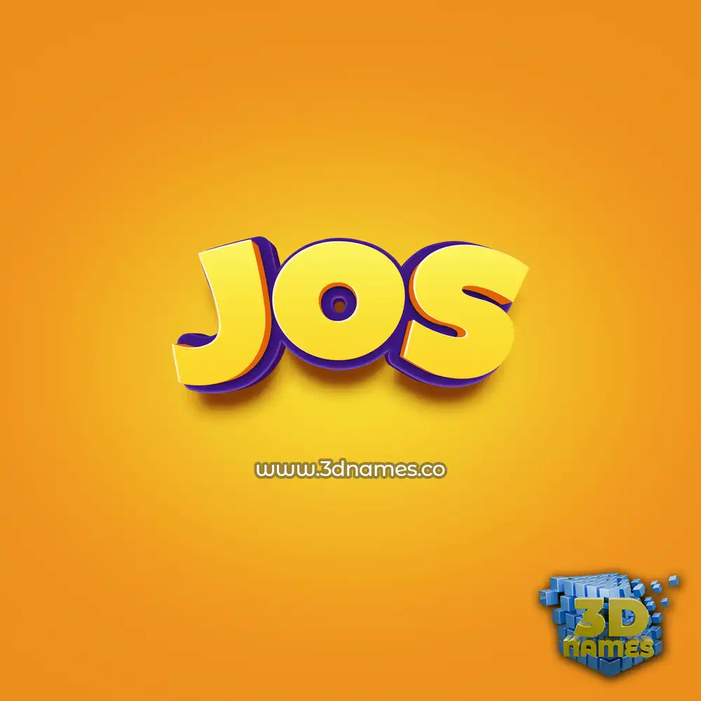 jos in Orange Toon style - 3D name wallpaper