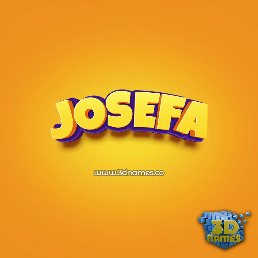 josefa in Orange Toon style - 3D name wallpaper
