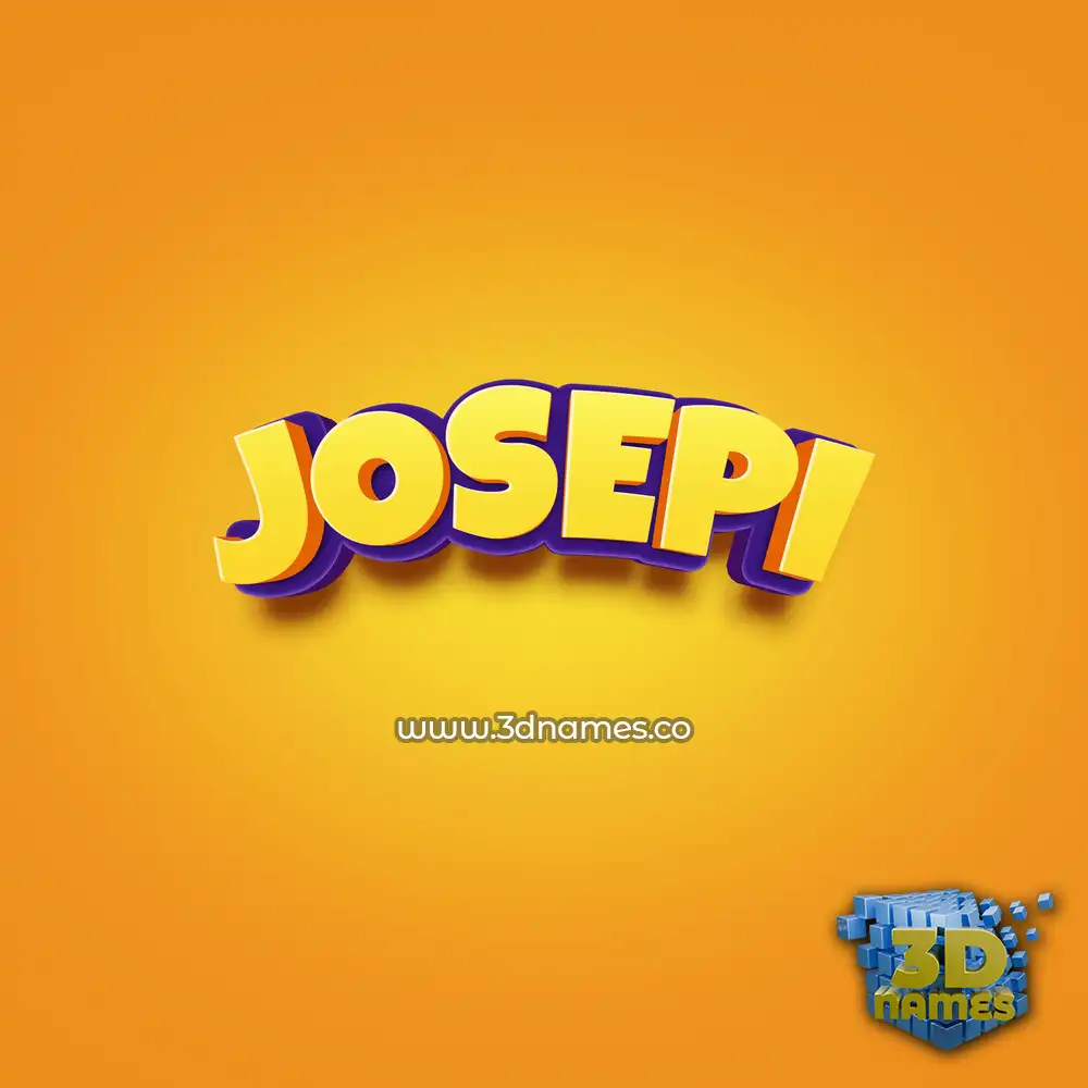 josepi in Orange Toon style - 3D name wallpaper